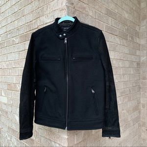 Lucky Brand Leather & Wool Jacket